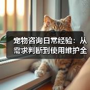 宠物咨询日常经验:从需求判断到使用维护全攻略(图1) 宠物咨询日常经验:从需求判断到使用维护全攻略(图1)