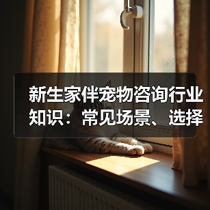 新生家伴宠物咨询行业知识：常见场景、选择要点和注意事项