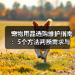 宠物用品选购维护指南:5个方法判断需求与延长使用寿命(图1) 宠物用品选购维护指南:5个方法判断需求与延长使用寿命(图1)
