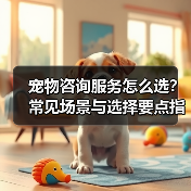 宠物咨询服务怎么选？常见场景与选择要点指南